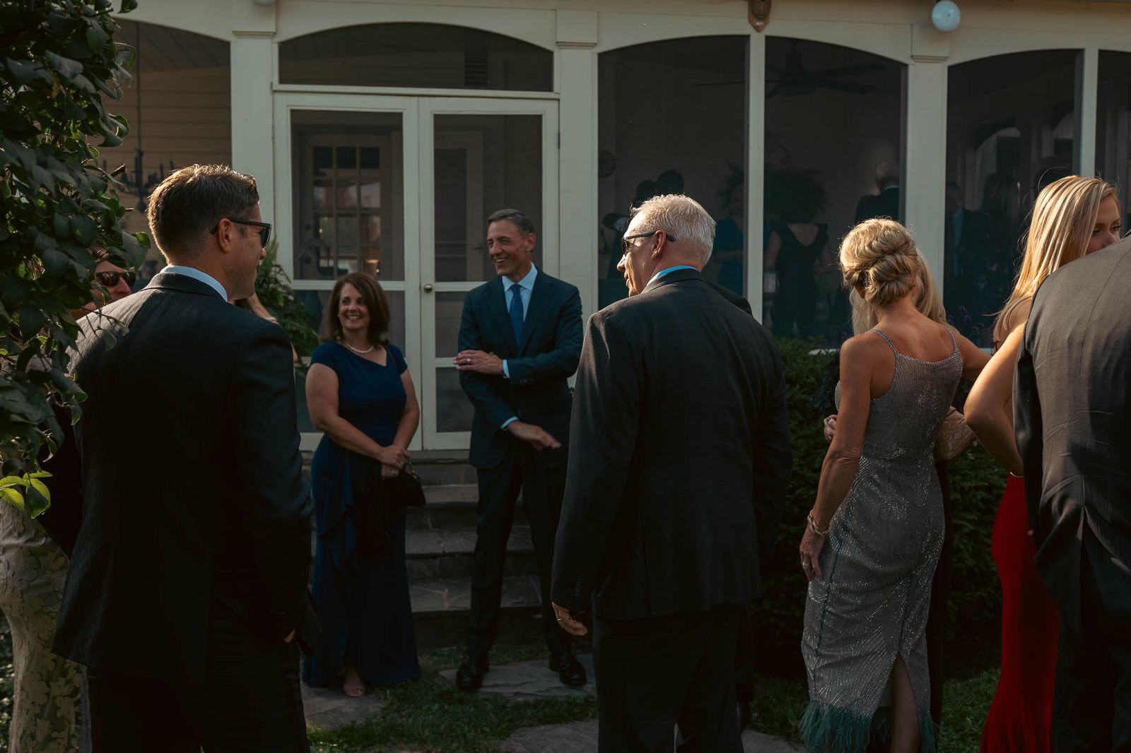 Guests making their way to the ceremony lawn — Sylvanside Farm wedding in Purcellville, Virginia